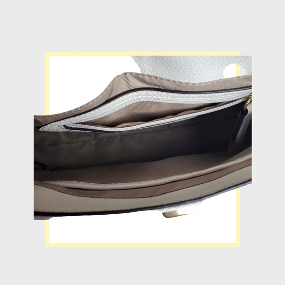 Nine West Ione Hobo White Shoulder Bag Purse - Picture 9 of 10